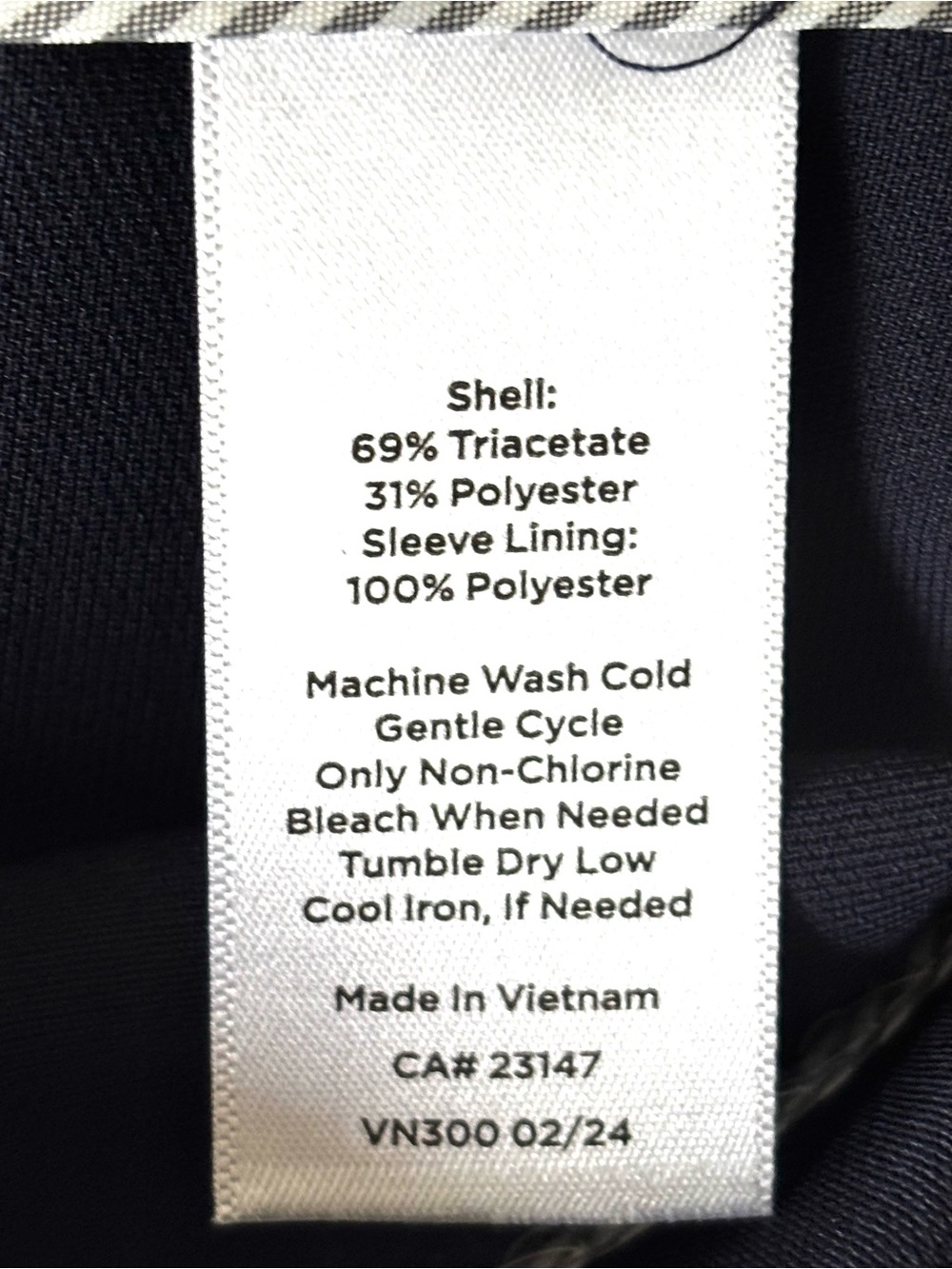 Talbots Petite Navy Blue Single-Button Blazer Size 14P - Picture 4 of 4